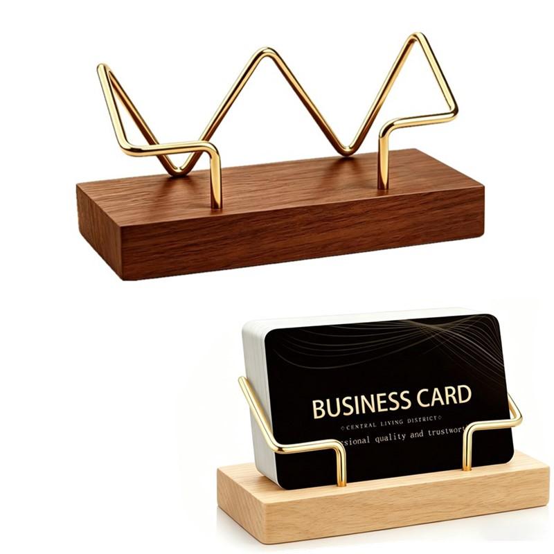 Tech Accessories For Office Desk - 【A8】Деревянная подставка для визиток, органайзер для