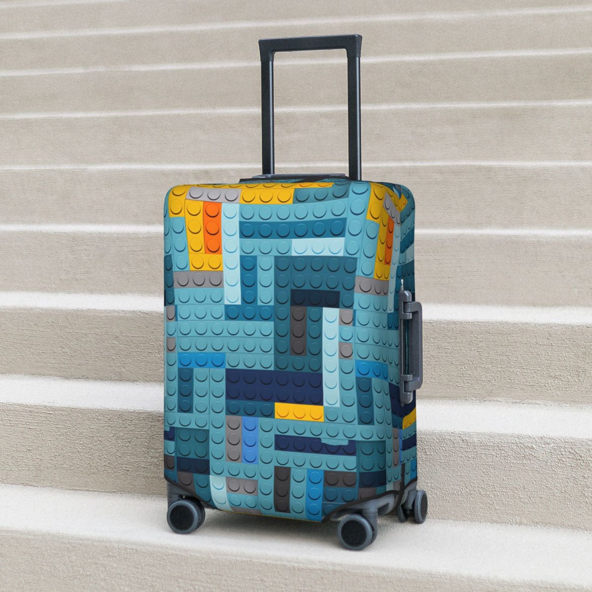 Tech Accessories Travel Case - Чехол для чемодана Blue Tech Pixel