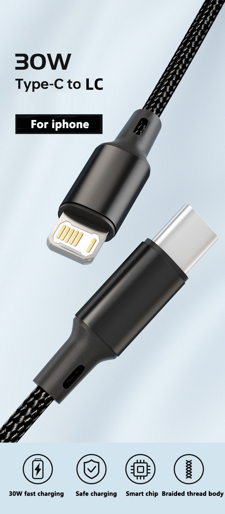 USB-кабель PD 30W для iPhone 1 – обзор и цена Tech Accessories Phone
