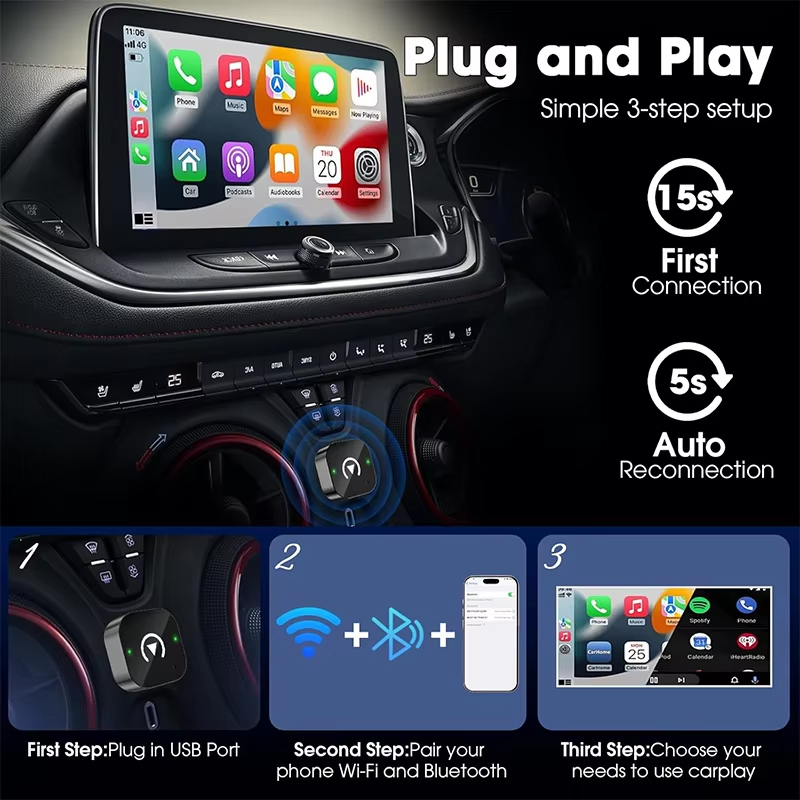 Беспроводной адаптер CarPlay 2 – обзор и цена Tech Accessories Phone